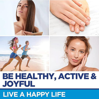 Hair Vitamins Natural Gummies - Biotin Multivitamin for Hair, Skin & Nails with Collagen & Keratin - Anti Aging Collagen Gummy Vitamins for Men & Women - Hair & Nail Growth Gummies - 60psc