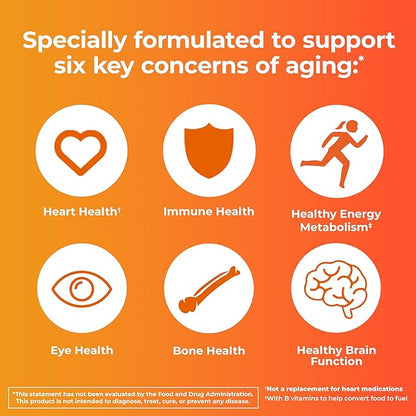 One A Day Women’s 50+ Multivitamins Tablet, Multivitamin for Women with Vitamin A, C, D, E and Zinc for Immune Health Support*, Calcium & more, 200 Count