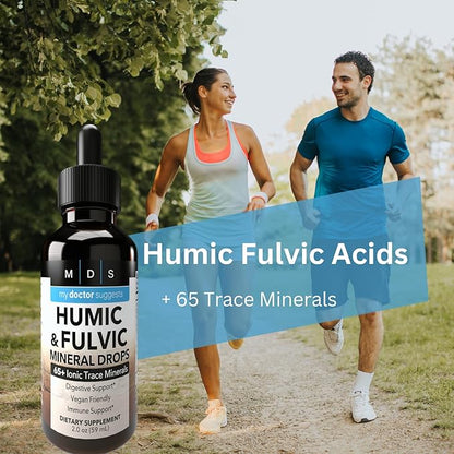 Humic & Fulvic Acid Supplement - Enhanced Nutrient Absorption & Detox, 2oz Liquid - Optimal Wellness Formula