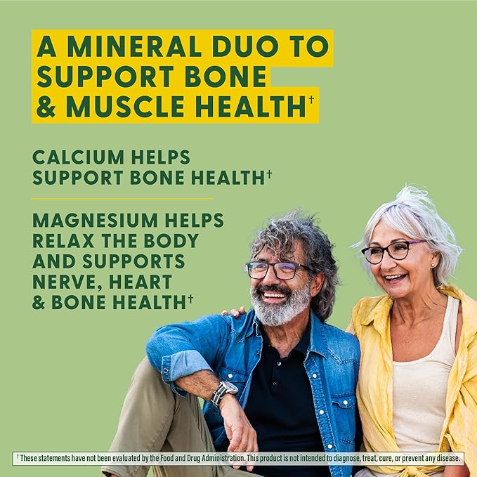 MegaFood Calcium Magnesium Supplement - with fermented Magnesium Glycinate - Supports Bone Health & Heart Health - Calcium & Magnesium Supplement for Men & Women - Non-GMO - 90 Tabs (30 Servings)