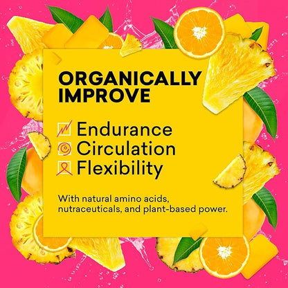 EBOOST POW Natural Pre Workout Powder – 15 Packets - Tropical Punch - A Pre Workout Supplement for Performance, Joint Mobility Support, Energy, Focus - Men & Women - Non-GMO, Gluten-Free, No Creatine