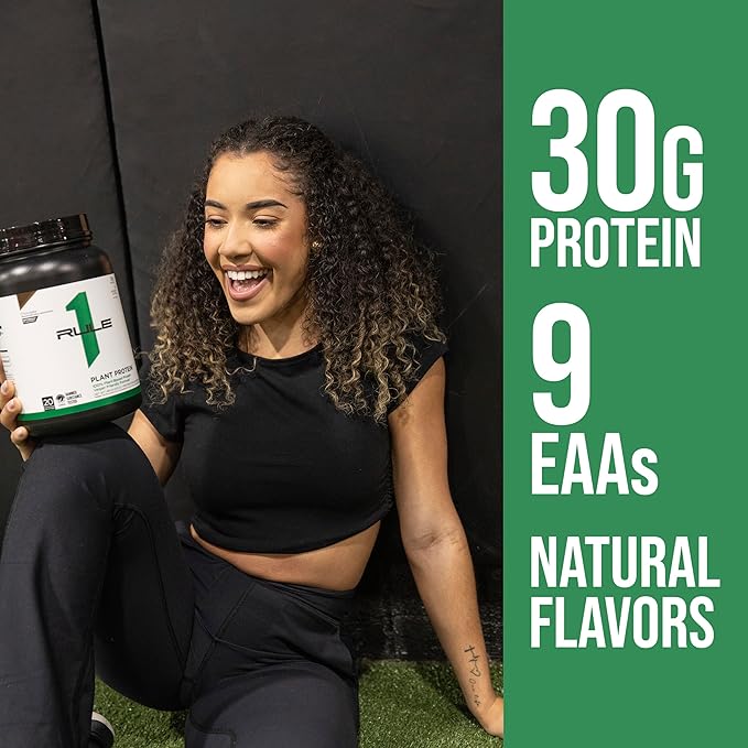 Rule 1 Proteins Plant Protein - Vegan, Gluten-Free, Dairy Free, & Soy Free Protein Powder with 20g Protein per Serving (20 Servings, Frozen Banana)