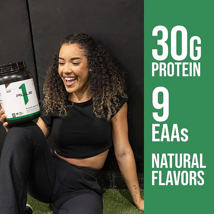 Rule 1 Proteins Plant Protein - Vegan, Gluten-Free, Dairy Free, & Soy Free Protein Powder with 20g Protein per Serving (20 Servings, Chocolate)