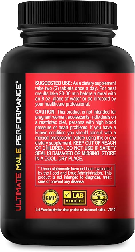 Kong XXL- Ultimate Male Performance and Enlargement Pills for Men- Add 3-6” in 60 Days- Enhanced Size, Drive, Strength and Endurance - Boost Performance- 60 Tablets