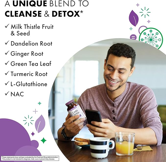 Bluebonnet Nutrition Liver Detox, Liver Health*, Antioxidant Protection*, Soy-Free, Gluten-Free, Kosher Certified, Non-GMO, Dairy-Free, 30 Vegetable Capsules, 30 Servings