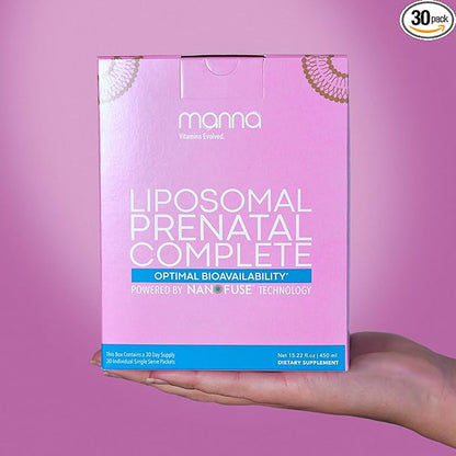Manna Vitamins Evolved - Liposomal Prenatal Complete - Liquid Prenatal Vitamins for Women - Best Prenatal Vitamins for Pregnant Women for All Stages of Pregnancy