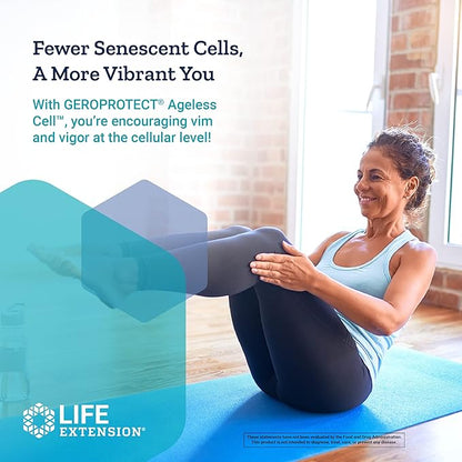Life Extension GEROPROTECT Ageless Cell – Anti-aging Cellular Rejuvenation & Energy, Promotes Youthful Cellular Metabolism, Support Organ Health - Gluten-Free, Non-GMO - 30 Softgels