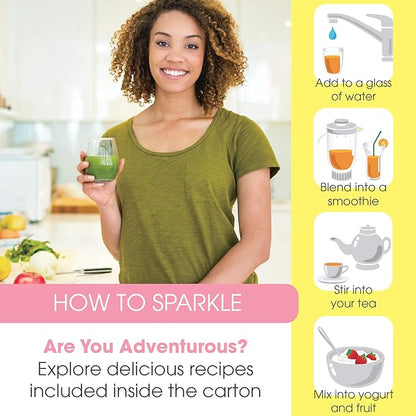 Sparkle Wellness Skin Boost Plus (Acai Lemonade) [30-Serves] | Collagen Powder Supplement with VERISOL Bioactive Hydrolyzed Collagen Peptides, Vitamin C & Hyaluronic Acid to Improve Skin Elasticity