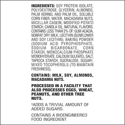 Atkins Soft Baked Energy Bars, Vanilla Macadamia Nut, 15g Protein, 1g Sugar, Excellent Source of Fiber, Low Carb, 4 Packs (5 Bars Each)
