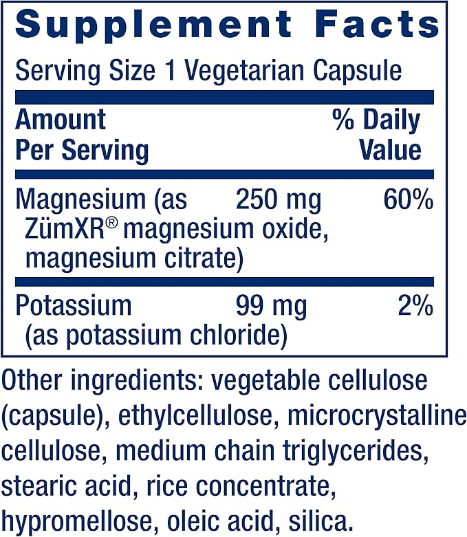 Life Extension Potassium with Extend-Release Magnesium – Heart health supplement for blood pressure support with two essential minerals – Non-GMO, vegetarian, gluten-free – 60 capsules