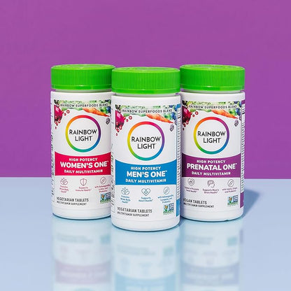 Rainbow Light Mens One High Potency Daily Multivitamin, Vegetarian, 150 ct., Package May Vary