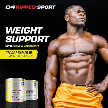 Cellucor C4 Ripped Sport Pre Workout Powder Fruit Punch - NSF Certified for Sport + Sugar Free Preworkout Energy Supplement for Men & Women | 135mg Caffeine | 30 Servings