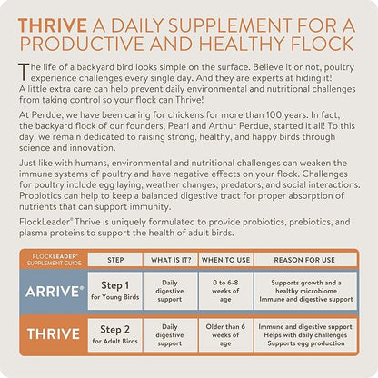 Thrive, Daily Probiotic & Prebiotic Poultry Supplement for Chickens 8+ Weeks Old, 8 oz