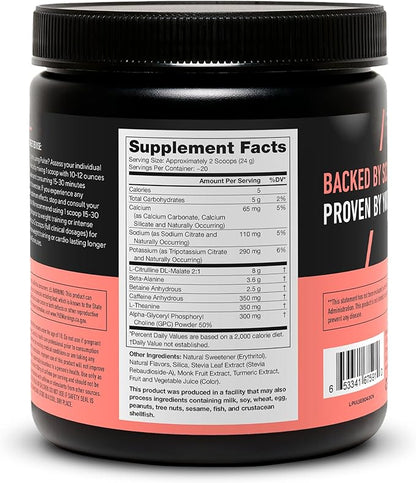 LEGION- All Natural Nitric Oxide Preworkout Drink to Boost Energy, Creatine Free, Naturally Sweetened, Beta Alanine, Citrulline, Alpha GPC (Blood Orange)
