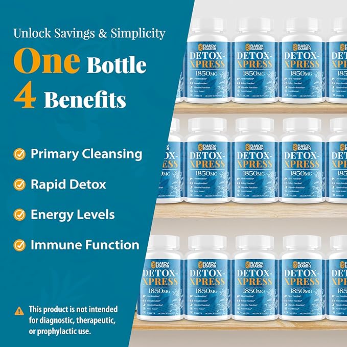 Liver Kidney Cleanse Detox & Repair, Milk Thistle Supplement, Natural Herbal Formula,Body Detox for Women & Men, Toxin Flush Max Absorption Liver Cleanser,Digestion Balance & Mood,60 Chewable Tablets