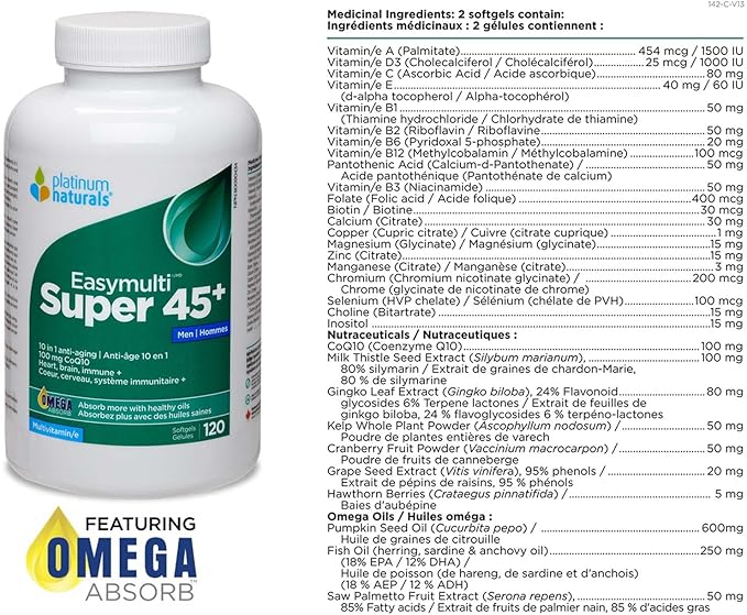 PLATINUM Super Easymulti 45+ For Men ( 120 sgelsl)