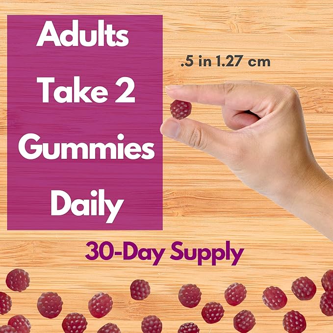 Herman Organic Elderberry Gummies for Kids and Adults,with Vitamin C, Zinc and Sodium, 3-in-1 Daily Immune Support Supplement,Gluten Free, Vegetarian(60 Gummies)