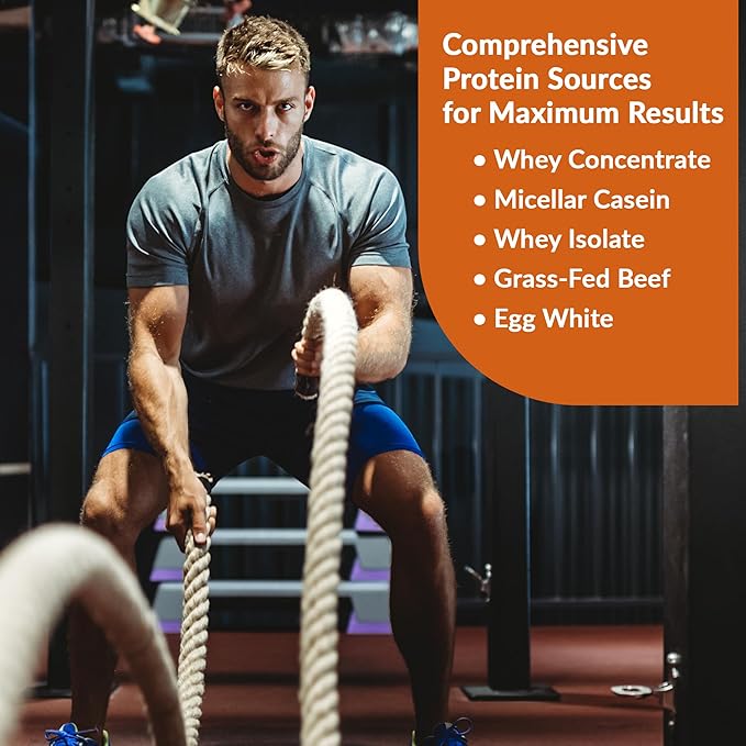 Granite Protein Powder | Whey Isolate & Concentrate| Casein for Lean Muscle Building & Workout Recovery | 30 Servings | Egg & Grass Fed Protein | 23g Protein from 5 Sources | Salted Caramel Flavor