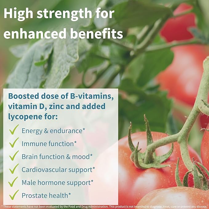 Methylated Men's Multivitamin, MTHFR Supplement with Active B-Vitamins, High Strength 2 a Day Multivitamin for Sustained Release, Added Lycopene, Clean Label, Non-GMO & Vegan 60 Tablets, by Igennus x6