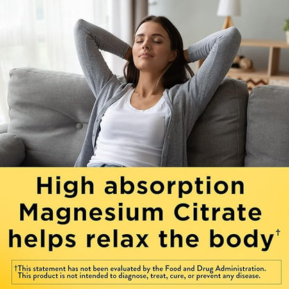 Nature Made Magnesium Citrate 250 mg per serving, Magnesium Supplement for Muscle, Nerve, Bone and Heart Support, 120 Softgels, 60 Day Supply