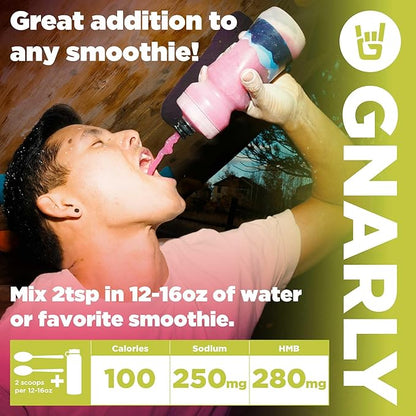 Gnarly Nutrition Fuel20 Electrolyte Powder - Fuel 2O Endurance Nutrition, NSF Sport Certified, Electrolyte Solution, Fuel, Replenishment, and Recovery - Limeade, 25.57Oz