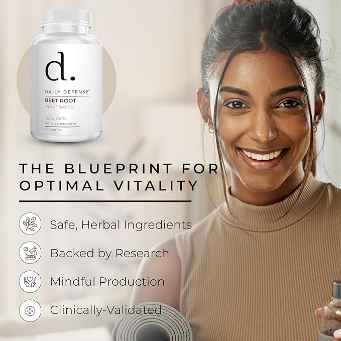 Beet Root Supplements - Overall Vitality & Energy Supplements for Women & Men with Black Pepper Powder & Beet Root Powder - 120 All Natural Beet Root Pills per Bottle