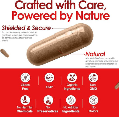 Blood Pressure Support Supplement with Hawthorn, Hibiscus & Garlic Extract – High & Lower Blood Pressure Supplements for Cardiovascular & Circulatory Health, Supports Normal Heart Health