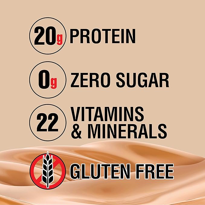 LABRADA NUTRITION - Lean Body RTD Whey Protein Shake, Convenient On-The-Go Meal Replacement Shake for Men & Women, 20 grams of Protein – Zero Sugar, Lactose & Gluten Free, Salted Caramel (Pack of 16)