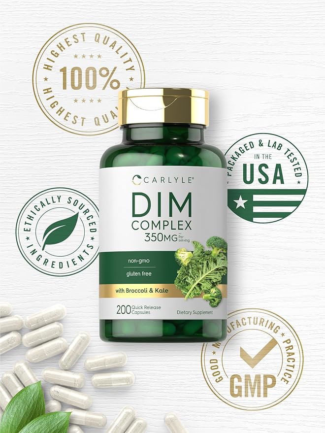 Carlyle DIM Supplement | 350mg | 200 Count | Vegetarian, Non-GMO & Gluten Free Complex