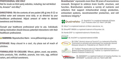 XYMOGEN BrainSustain Powder - Memory + Brain Support Drink with 19g Pea Protein, B Vitamins, Minerals, Amino Acids, Phosphatidylserine, DHA + CoQ10 - Vanilla Delight (10 Packets)