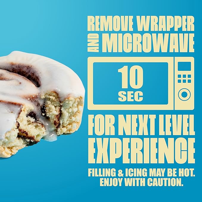 Legendary Foods 22 gram High Protein Sweet Roll+ Bars Premium Boosted - Low Carb Meal Replacement Snack Bar - 10 Gluten Free Protein Snacks - Healthy Keto Snack Box - Low Sugar Diabetic Friendly