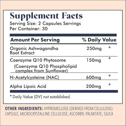 Fertility Booster for Men & Women | Conception Support for Healthy Egg Quality, Sperm Motility and Strength | Dietitian-Formulated | Ashwagandha, CoQ10 & NAC, 3rd Party Tested, 60 Servings