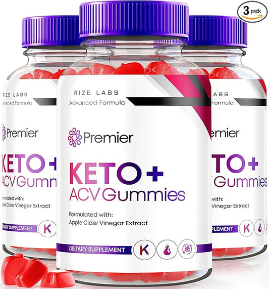 Premier Keto ACV Gummies, Premier Extreme 2000mg Keto Gummies Advanced Weight Loss, Keto Plus ACV Gummies, All Natural Apple Cider Vinegar Supplement (180 Gummies)
