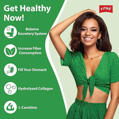 FITNE Premium Instant Coffee Packets Mix With Fiber 4,000 mg Collagen Cactus Extract L-Carnitine High Chromium No Sugar Sucralose Sweetener, 10 Sticks