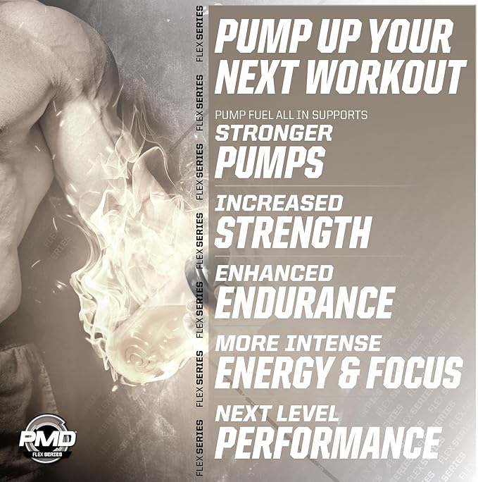 PMD Sports Pump Fuel All in Insanity - Ultimate Muscle Pump Supplement & Pre Workout Powder - Maximum Energy and Focus with Premium Creatine, Beta Alanine & More - Strawberry Watermelon (20 Servings)