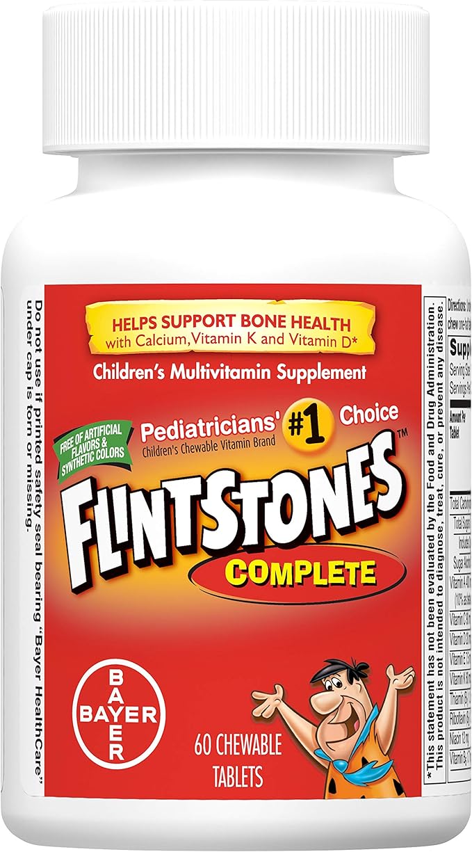 Flintstones Complet Size 60s Flintstones Complete Childrens Multivitamin Supplement Chewable Tabs 60ct