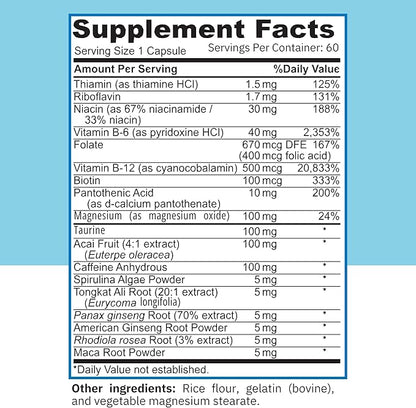 That Good Supp Co - That Good Energy Natural Energy Supplements for Women & Men - All Day Energy Pills - Energy and Focus Supplement - Sugar Free Keto Friendly B Vitamins Packed - Made in USA