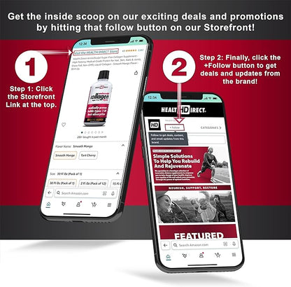 HEALTH DIRECT - AminoMind - Nootropic Collagen Supplement for Brain Health and BDNF - Pro-Hyp & Hyp-Gly Dipeptides, Coffeeberry Antioxidants - BlackBerry - 14 Fl Oz (28 Servings)