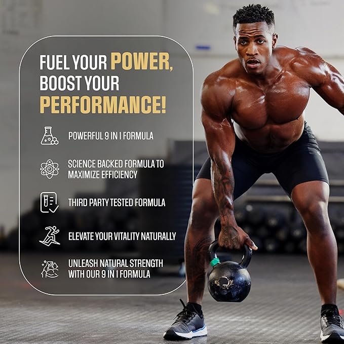 BioHack Health | #1 New 9 in 1 Tongkat Ali Max | Fast Acting Blood Flow, Increase Mood & Stamina | Ultra Dosed Formula w/ 9 Powerful Ingredients | Lonjack, L-Arginine | USA Made - 60 Capsules