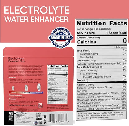 Electrolytes Powder Plus (50 Servings) Guava Kiwi Electrolyte Powder Zero Calorie Keto, 0 Sugar, No Maltodextrin,1000mg Potassium,120mg Calcium,120mg Magnesium, Hydration Powde