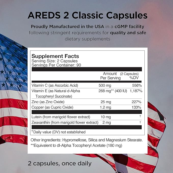 Viteyes AREDS 2 Capsules and Viteyes Multivitamin AREDS 2 Companion, Single Daily Dose Eye Vitamins, 3 Month Supply