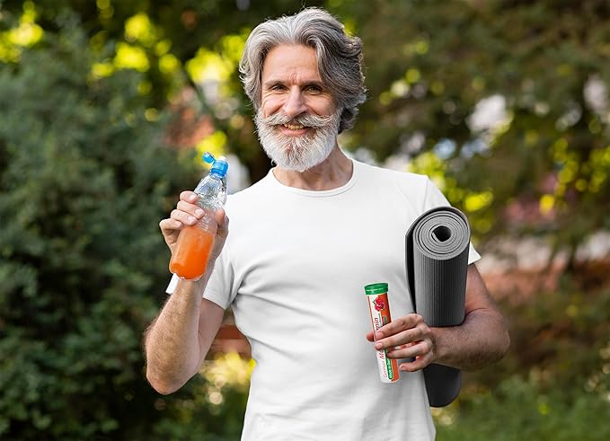 T&D German Multivitamin + Mineralien Drink Effervescent Tablets 140 Servings Pomegranate Flavour – 10 Vitamins + 2 Minerals – Made in Germany