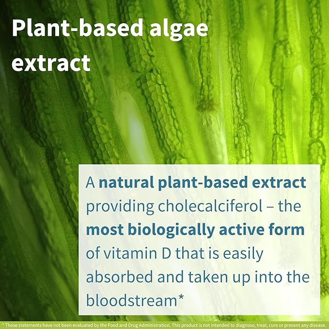 Igennus Healthcare Nutrition Natural Vegan Vitamin D3 1000IU, 365 Tablets, 100% Plant-Based Algae Cholecalciferol & Non-GMO, Immune, Bones & Teeth, 1-Year Supply
