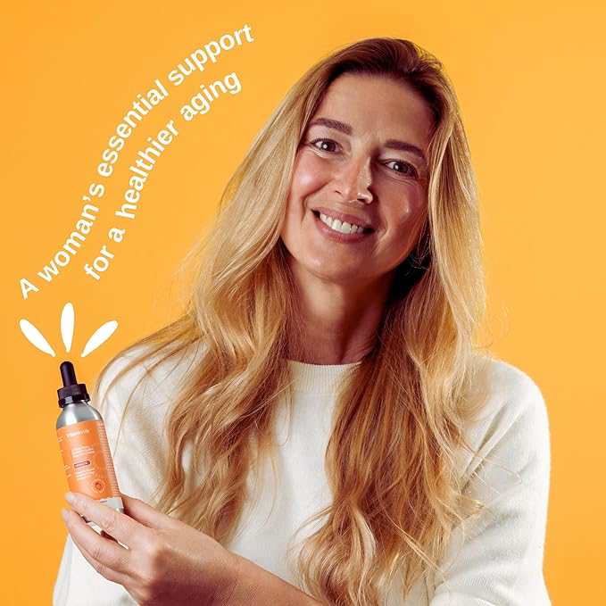 Liposomal Women's 50+ Liquid Multivitamin Drops | Non-GMO | Sugar Free | Supports Immunity, Overall Health and Energy | 30 Day Supply | 3 FL Oz (Natural Strawberry Flavor)