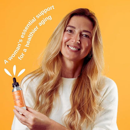 Liposomal Women's 50+ Liquid Multivitamin Drops | Non-GMO | Sugar Free | Supports Immunity, Overall Health and Energy | 30 Day Supply | 3 FL Oz (Natural Strawberry Flavor)