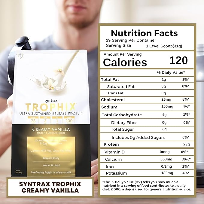 Syntrax Bundle: Trophix Undenatured Casein Protein Vanilla - Creamy Instant Mix Whey Protein & Egg White Protein Powder - 2 Pounds High Protein Powder and Worldwide Nutrition Keychain
