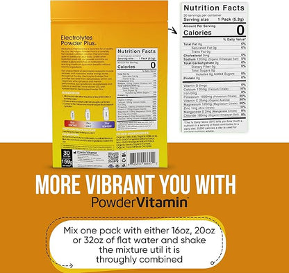 Electrolytes Powder Plus, Keto, Tangerine Pineapple, Sugar Free, 1000mg Potassium, 120mg Calcium, 120mg Magnesium, Non-GMO, Zero Calories, 30 Hydration Packets