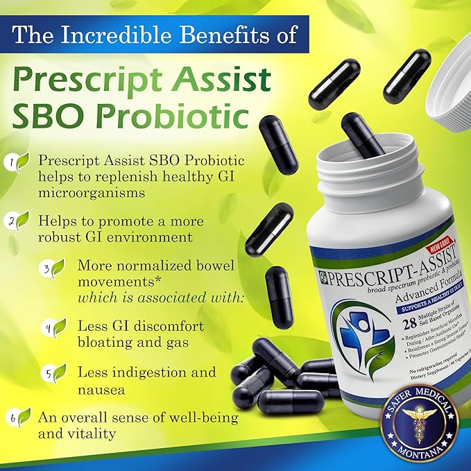 Prebiotics & Probiotics for Digestive & Immune Health with Pea Protein Advanced - Plant-Based 28 Strains Soil Microflora - Vegan, Supports Muscle Recovery & Gut Health, 90 Capsules