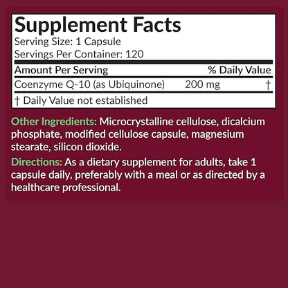 Futurebiotics CoQ10 200 MG Cellular Energy Production, 120 Vegetarian Capsules