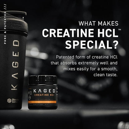 Kaged Creatine HCl Powder | Lemon Lime | Muscle Building and Recovery Supplement | Patented Formula | Highly Soluble Powder | 75 Servings